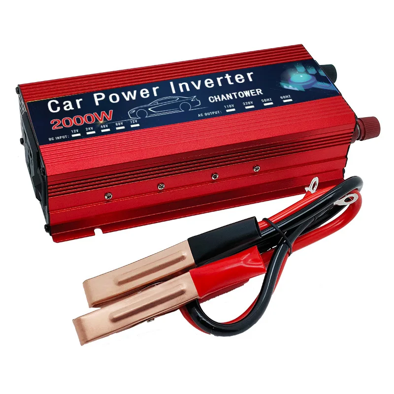 Car Power Inverter 12V 220V Dual USB 500W 1000W 2000W Universal Socket Solar Inverter for Phone, iPad, Laptop