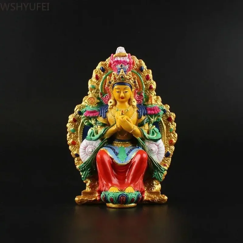 Tibetan Handmade Painted Small Buddha Statue, Shakyamuni Buddha, Amitabha Buddha, Medicine Buddha, Guanyin Manjusri Bodhisattva