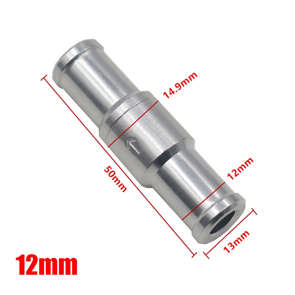 Valvola di Non ritorno da 6-12mm valvola di ritegno unidirezionale cromata senza ritorno alluminio carburante acqua Gas aria vuoto 6mm/8mm/10mm/12mm