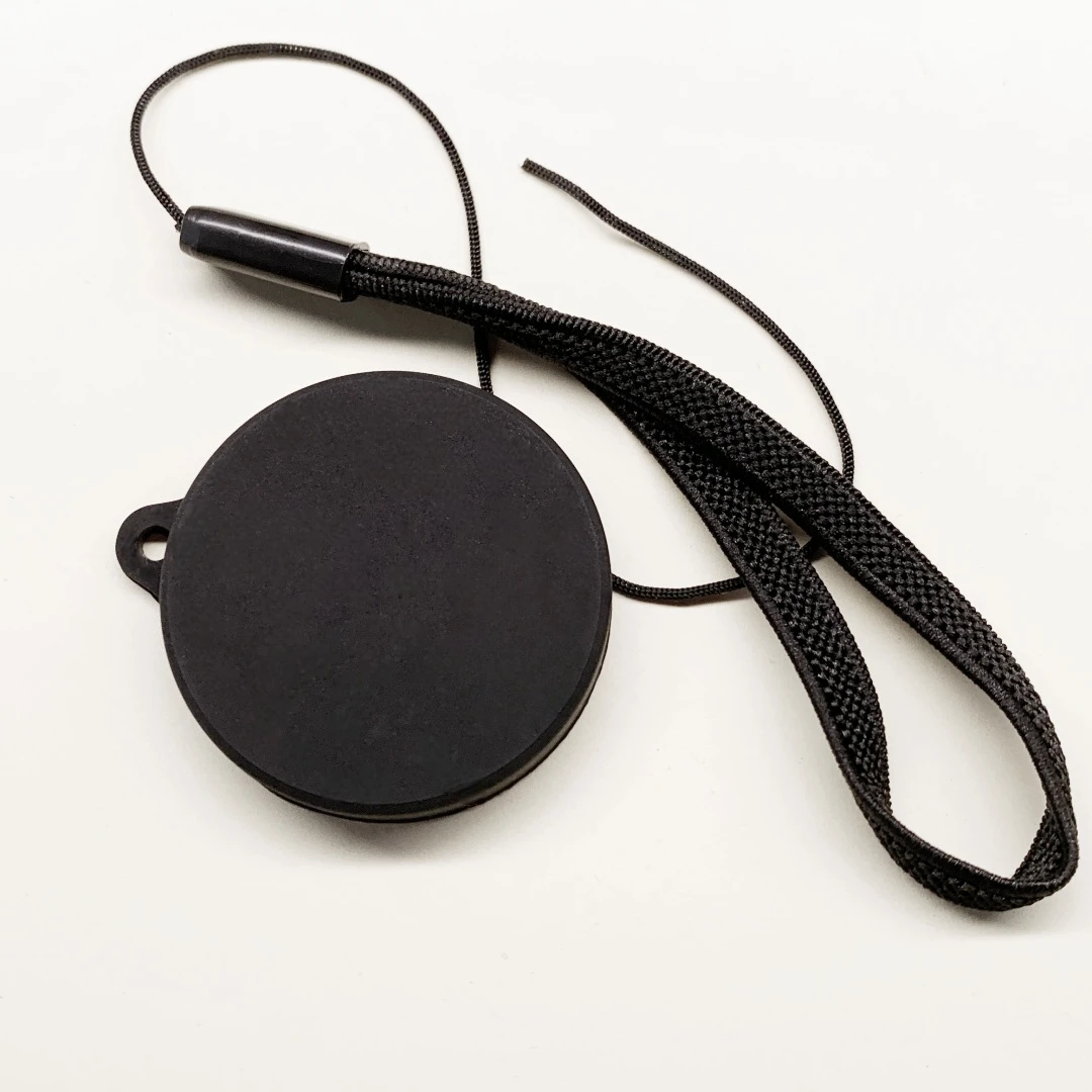 Couverture en caoutchouc pour objectif de caméra monoculaire de télescope 35 mm avec trou de suspension, cordon de sécurité anti-perte, sangle anti-perte, capuchon anti-poussière pour oculaire et objectif