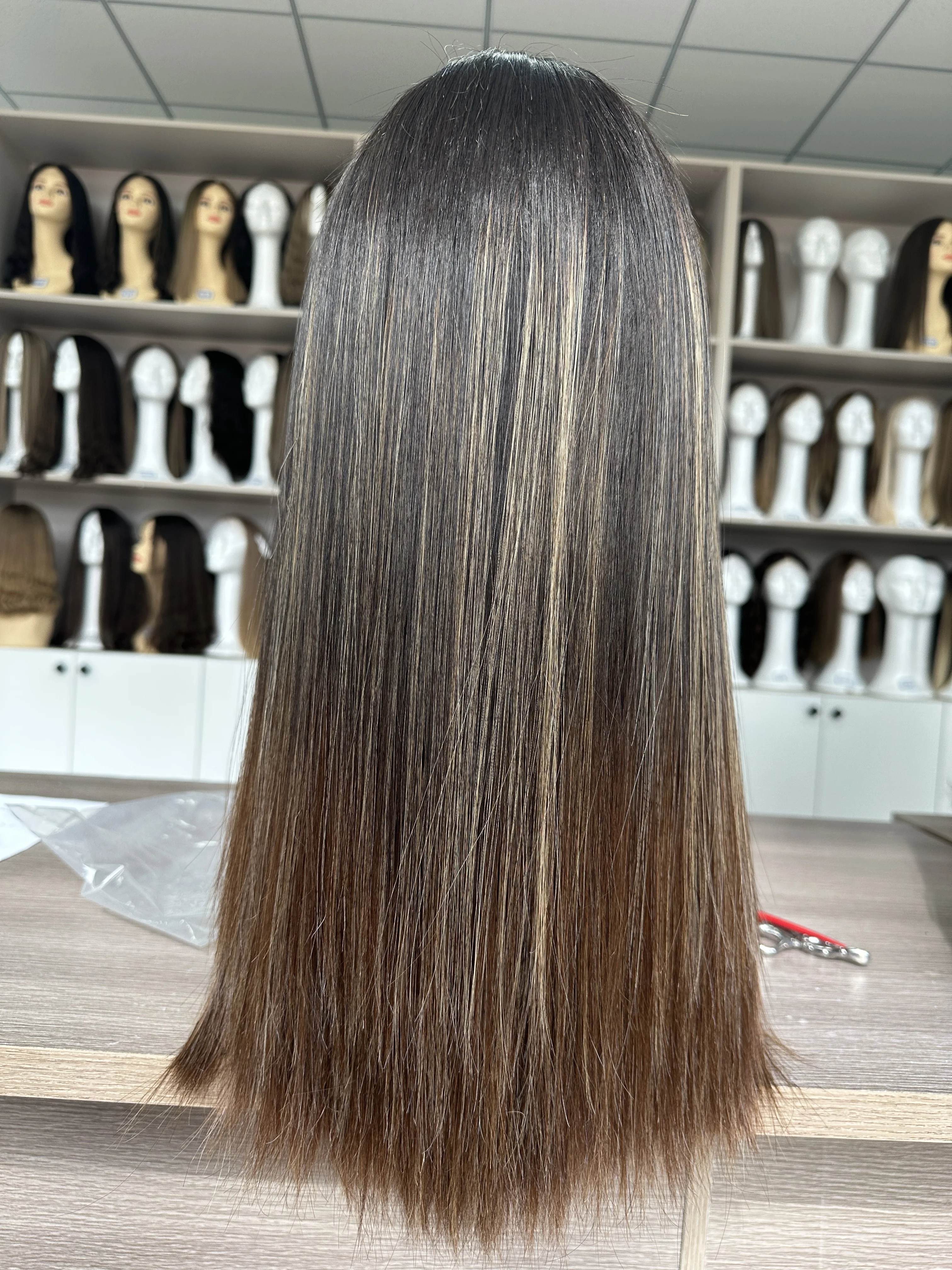 Kosher Wigs European hair Brown Color TsingTaowigs Human Hair Jewish Wig Lace Top For Women Free Shipping