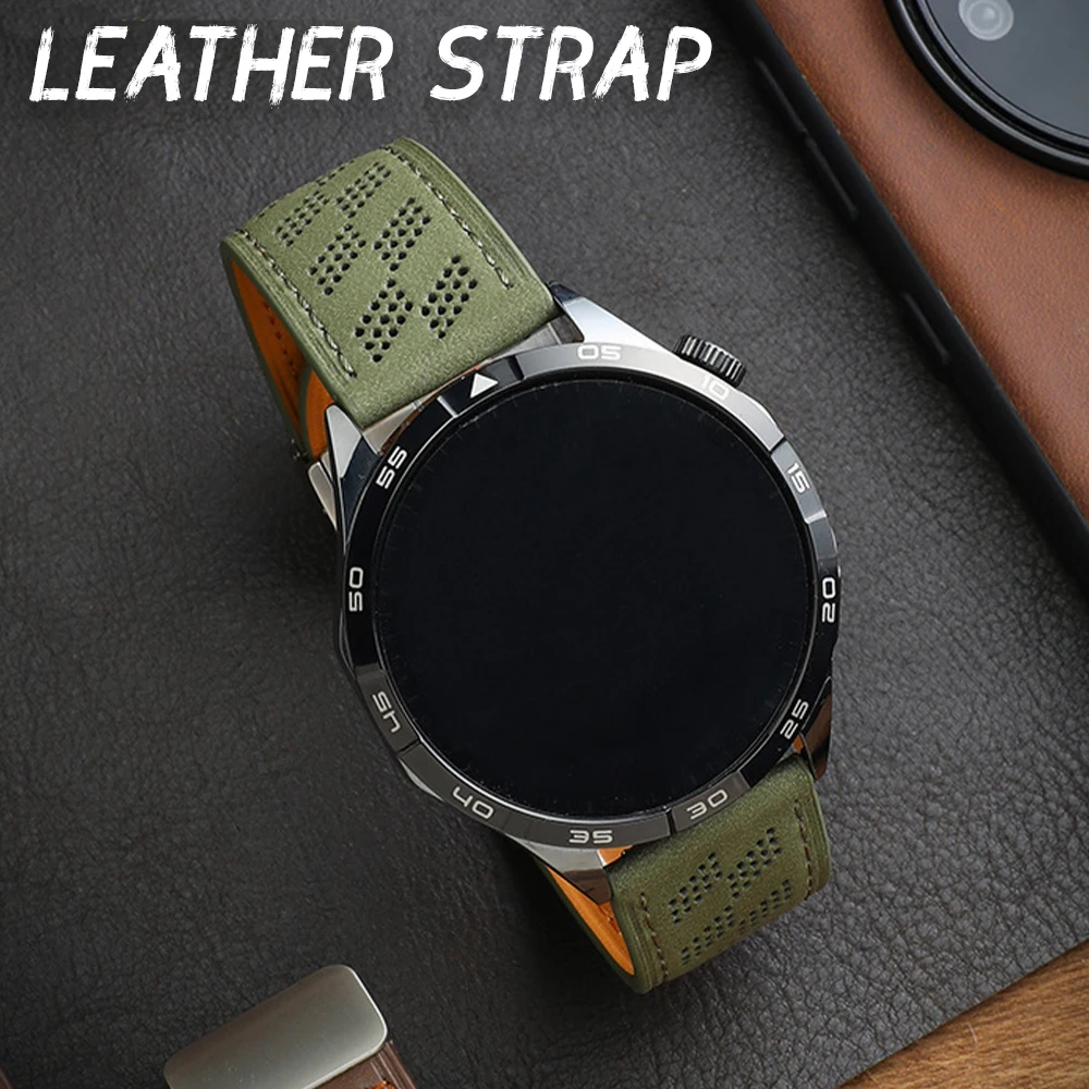

Universal Soft Genuine Leather Watchband 18mm 20mm Magnetic Buckle Bracelet Correa for Smart Watch Replacement Bands Accessories