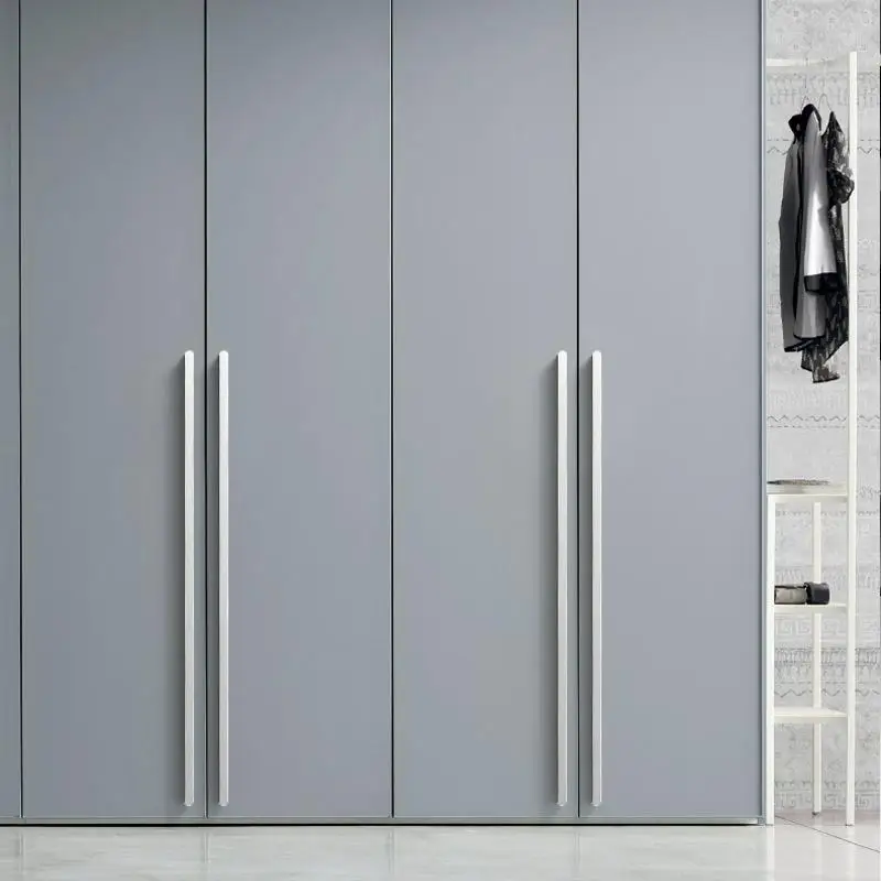Modern Simple Light Luxury I-Shaped Cabinet Door Handle Extended Round Head Drawer Wardrobe Cabinet Furniture Door Handle