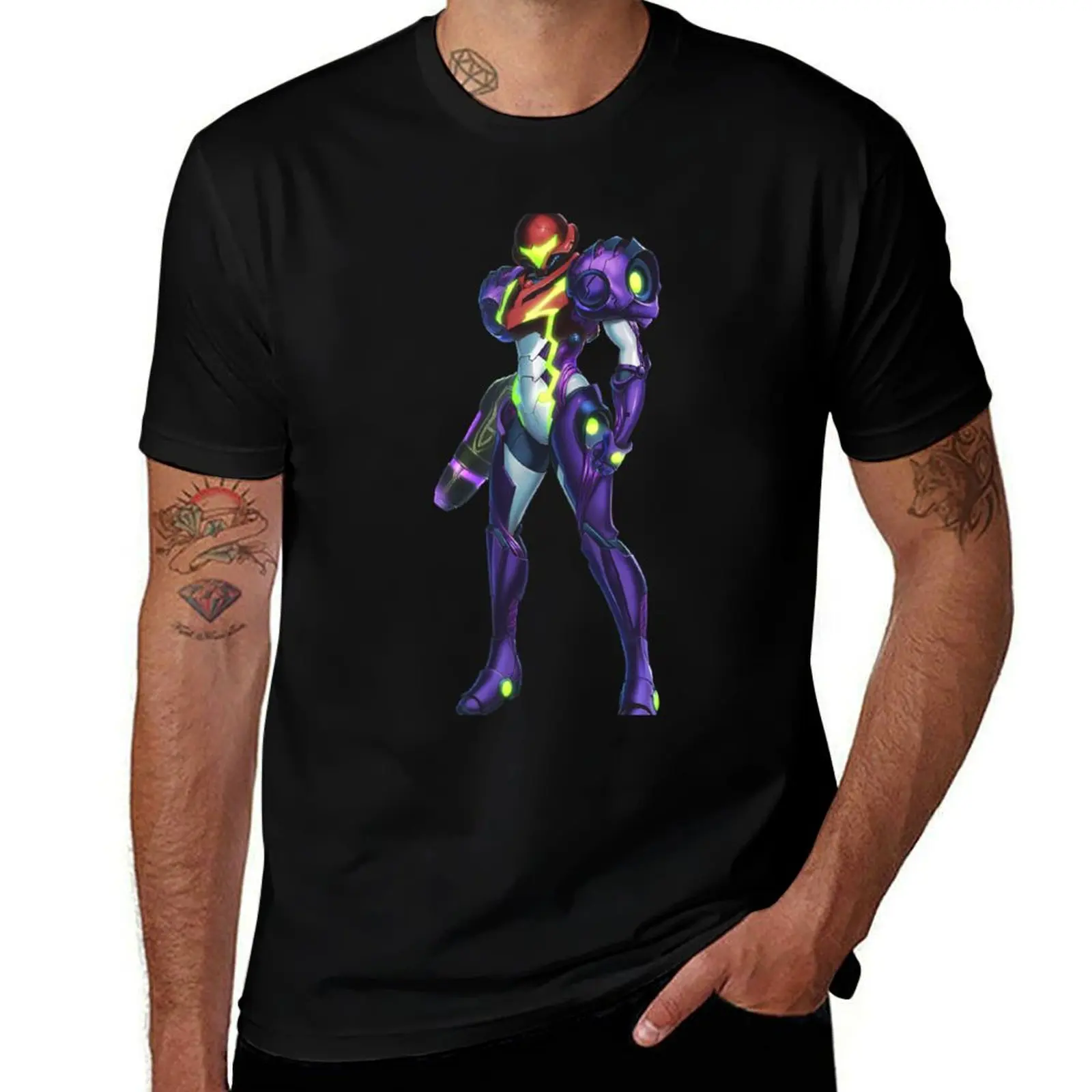 

Samus (Dread Gravity Suit) T-Shirt Luxury man quick-drying funny shirt cotton mens workout shirts