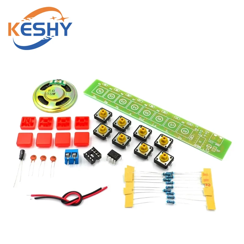 Electric Piano DIY Kits, NE555 DIY Electronic Organ Module Electronics Soldering Practice Learning Kits Electronic Organ Module