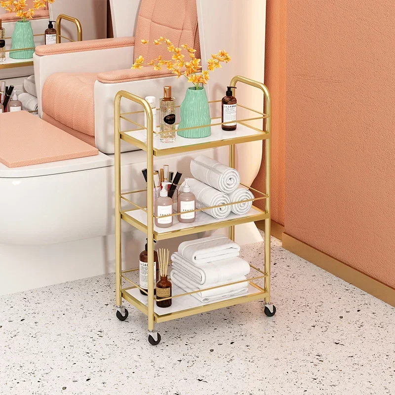 Customized beauty car dedicated mobile gold storage rack indoor nail tool car