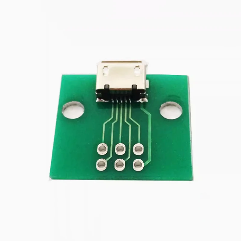 1PCS Micro USB To DIP Dual Pin Adapter Female Socket Connector B-Type PCB Conversion Board SMT Female Socket Test Board