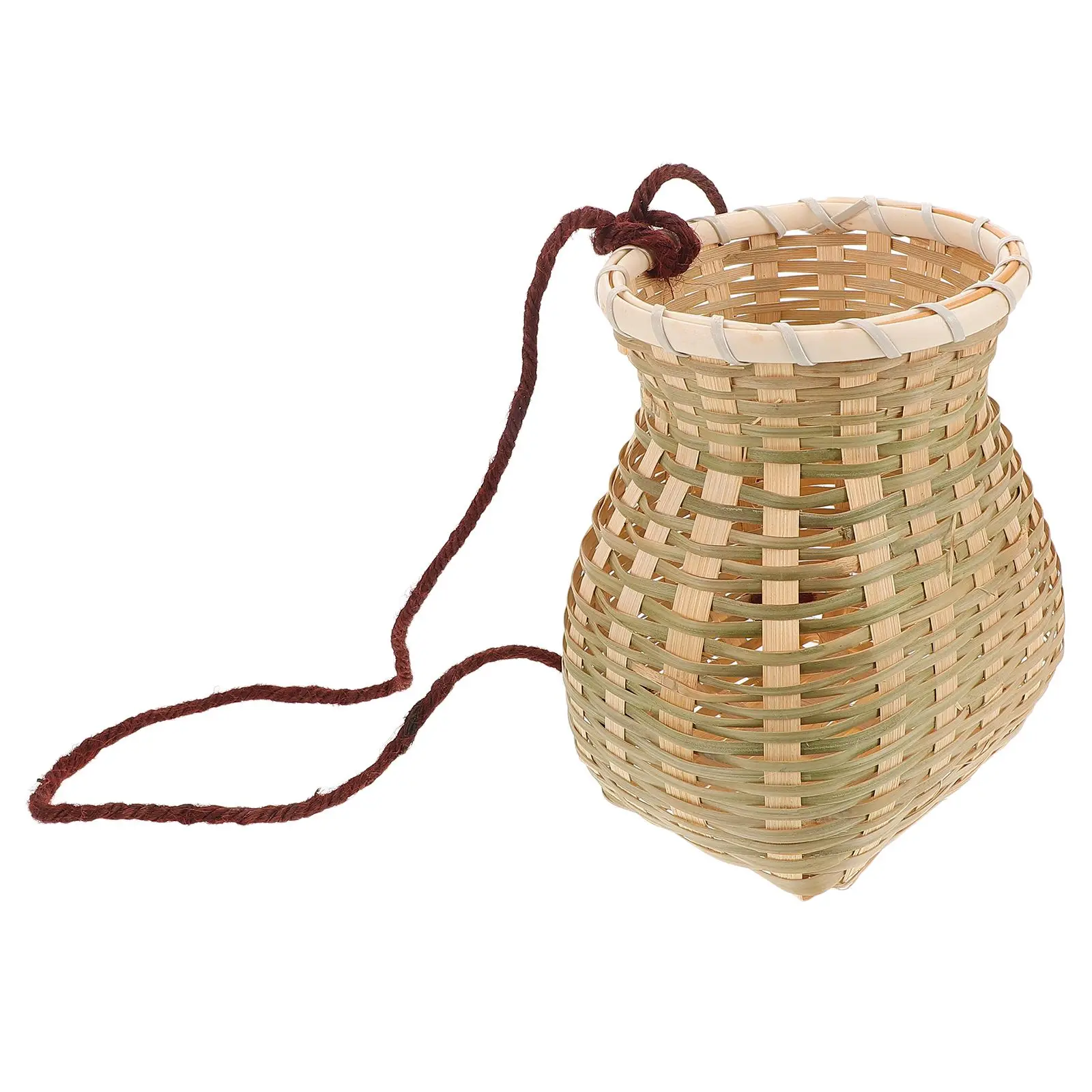 Bamboe Weven Kinderen Terug Mand Handgemaakte Lichtgewicht Kinderopslag Picknick Rieten Traditioneel Vakmanschap Mini Rugzak Rol