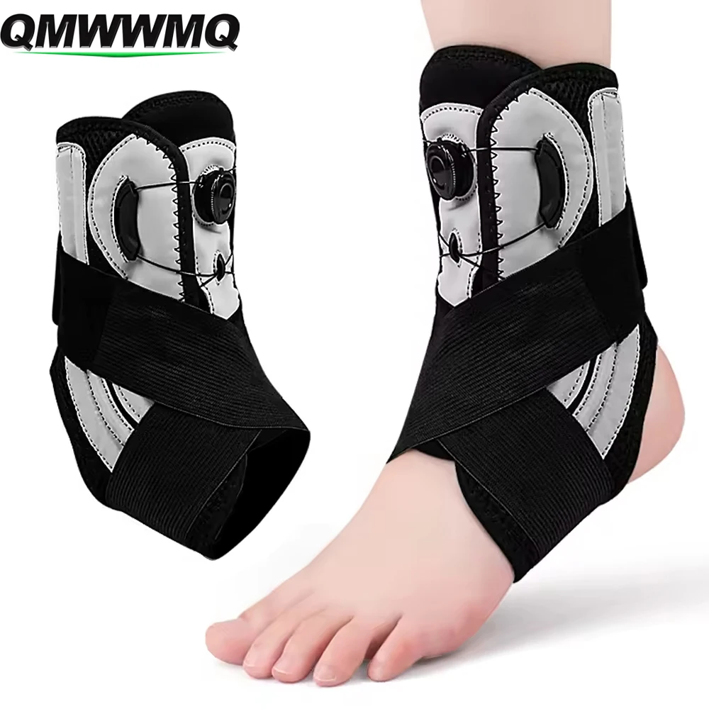 1PC Ankle Support Brace with Adjustable Knob, Semi-Rigid Stabilizer for Plantar Fasciitis, Tendonitis, Rehabilitation & Sports
