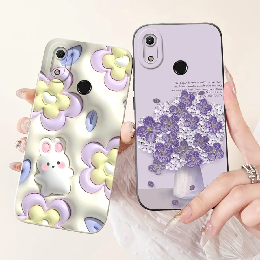 Para Huawei Y6 y6s Y6 Prime 2019 funda MRD-LX3 AT-L29 Fundas suaves de silicona Panda para HuaweiY6 Y 6 s Prime 2019 Fundas de teléfono