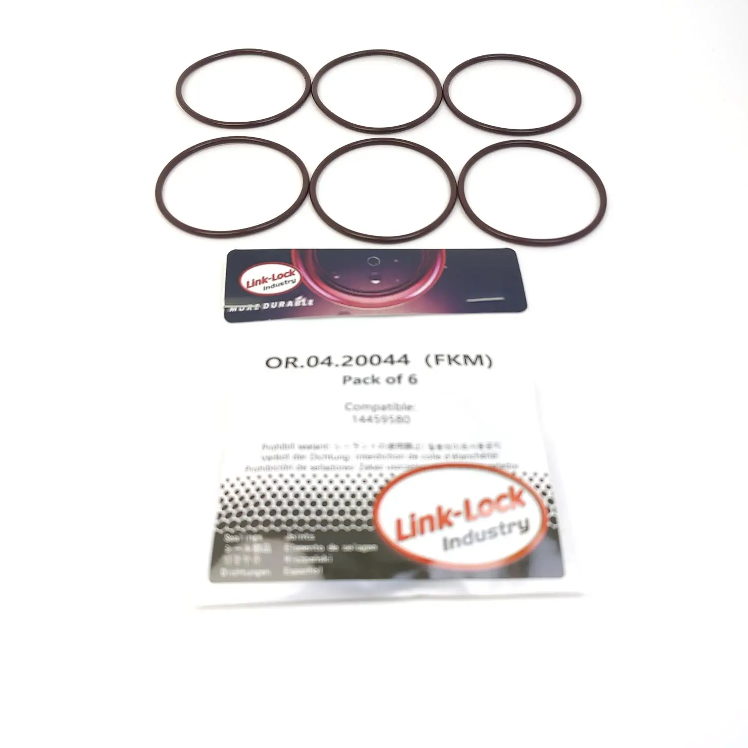 LINK-LOCK 6PCS OR.04.20044 FKM Viton 52×2.7 Sealing Universal O-Ring Kit 14459580 for FIAT