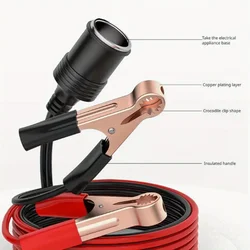 Cigarette Lighter Female Socket Car High Power Pure Copper Battery with Clip 12V 24V 220W Car Socket Plug