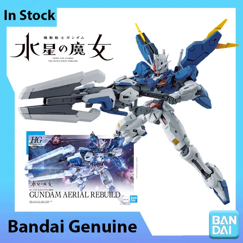 In Stock Bandai 100% Genuine Gundam Model Kit HG 1/144 gundam Aerial Rebuild Anime Action Figure Collection Assembly Model Toys view 2