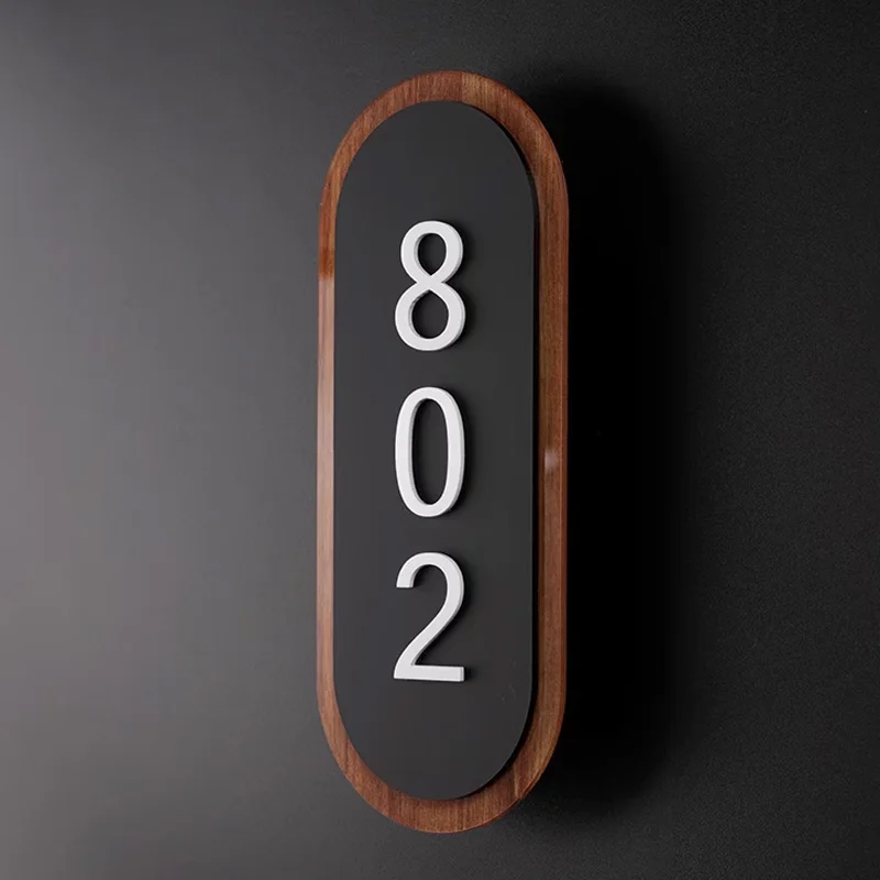 House Numbers Acrylic Adhesive Door Number Stickers Address Sign Plates Door Plaque for Homes Hotels Apartments 20x8cm