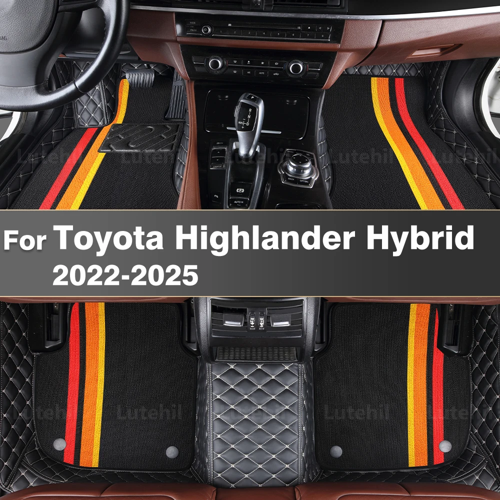 

Для Toyota Highlander Hybrid 2022 2023 2024 2025 автомобильные коврики на заказ автомобильные подушечки для ног ковер чехол аксессуары для интерьера