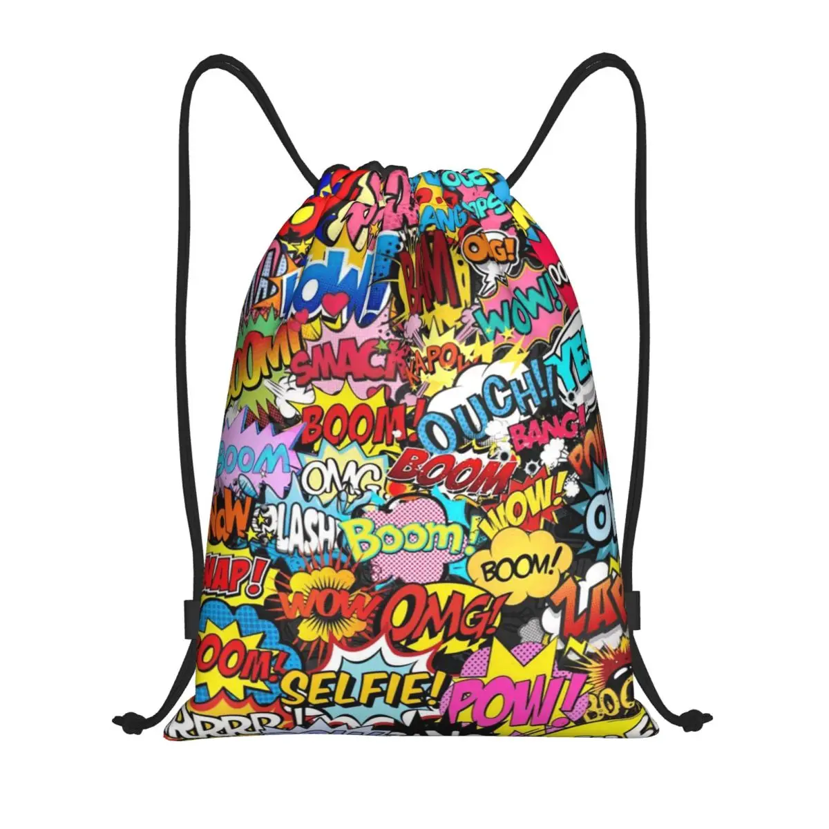 

Fun Street Graffiti Comic Pop Art Backpacks Multi-function Drawstring Bags Sports Bag Book Bags for Man Woman School