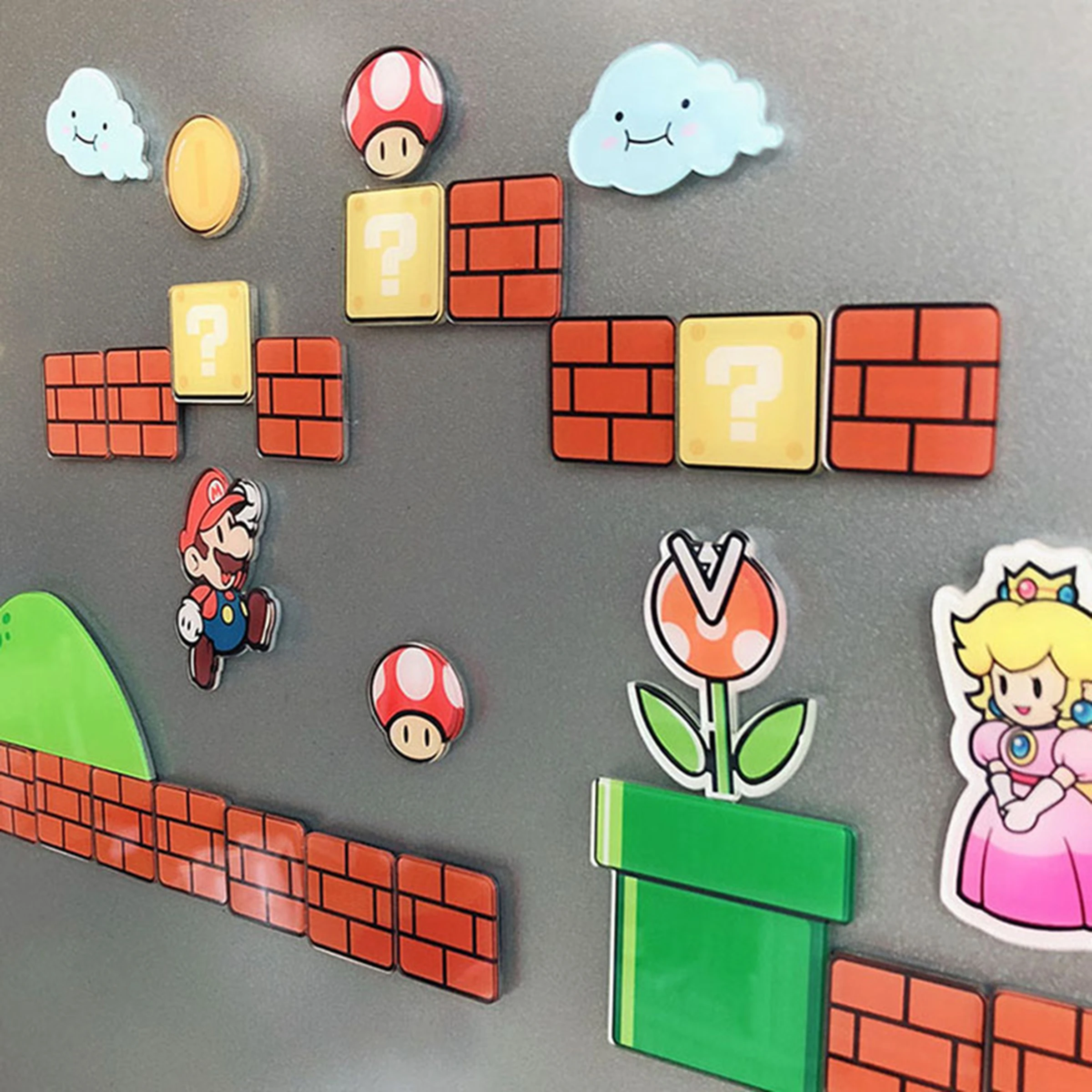 Bros Kühlschrankmagnet Home Kitchen Convenience Sticker Cartoon Anime Foto Message Board Kühlschrank Magnetische Aufkleber Home Dec