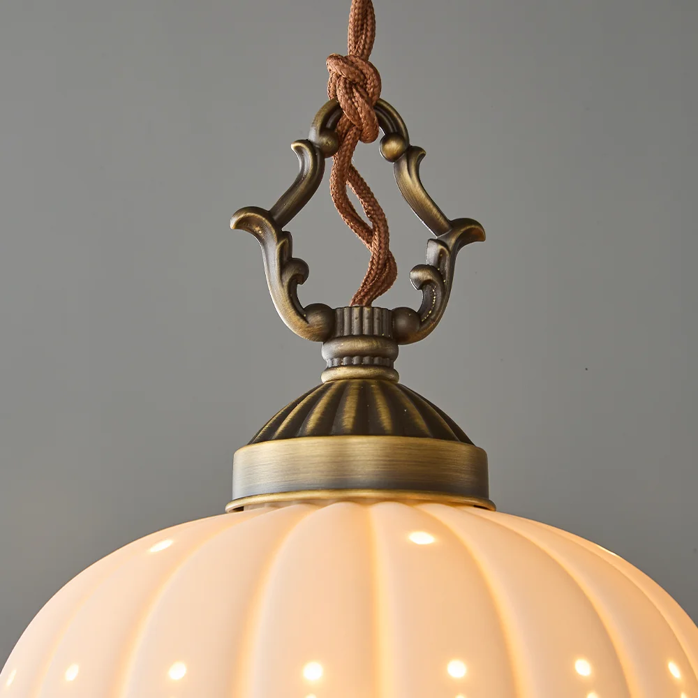 Nordic Vintage Copper Chandelier Restaurant Bedroom Cafe Bar Copper Color To Do Old Ceramic Lamp Shade Living Room Floor Lamp