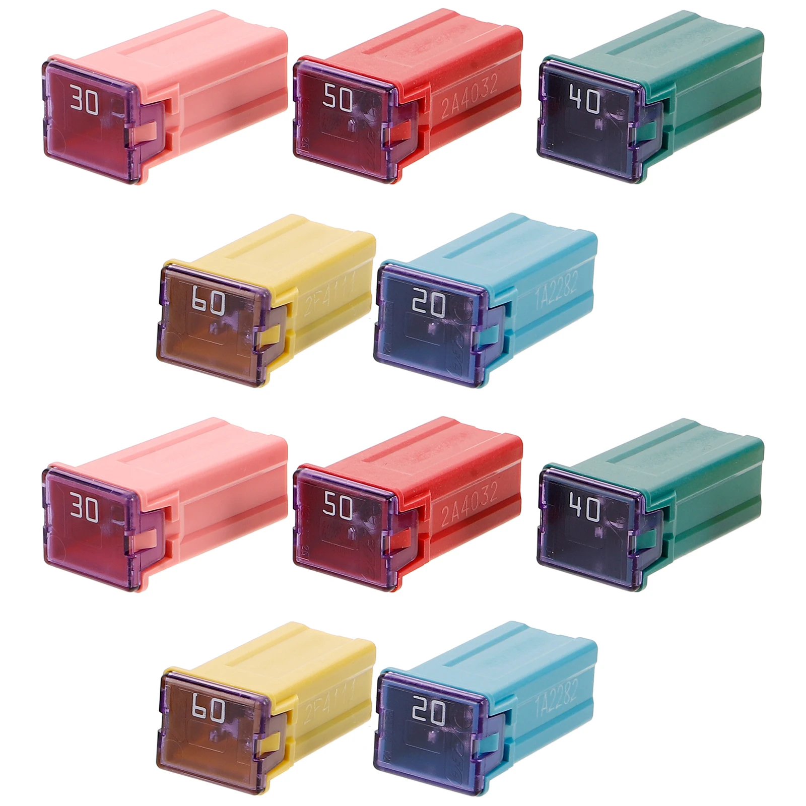 

10pcs Colorful 20A-60A Automotive Assortment For Trucks Suvs Off-Road Vehicles Boats Car Fuse Box Kit Fuse Box Assortment For