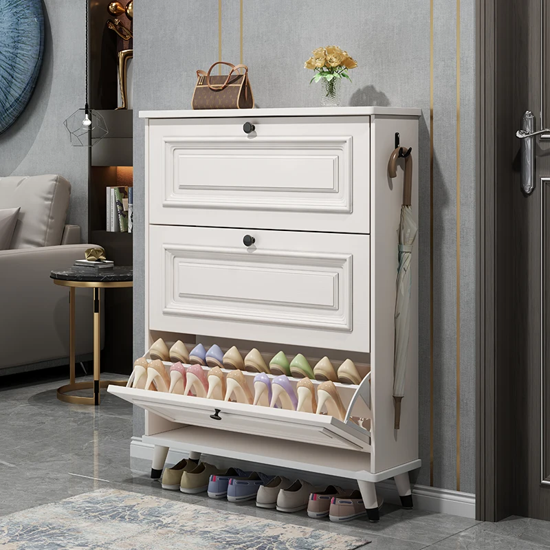 

3 Tier Wooden Shoes Rack Storage Organizer Shoe Cabinet Modern Design Adjustable Easy Assembly Furniture