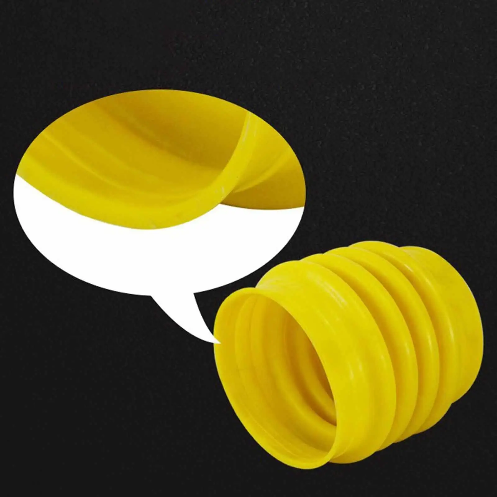 Yellow Polyurethane Rammer Bellows Boot Dustproof Folding Sleeve for Power Tool Tamper Equipment