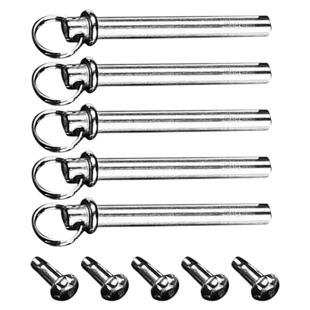 

5 Sets Accessories Fan Hand Held Folding Fasteners Stainless Steel Handheld Solid Shaft