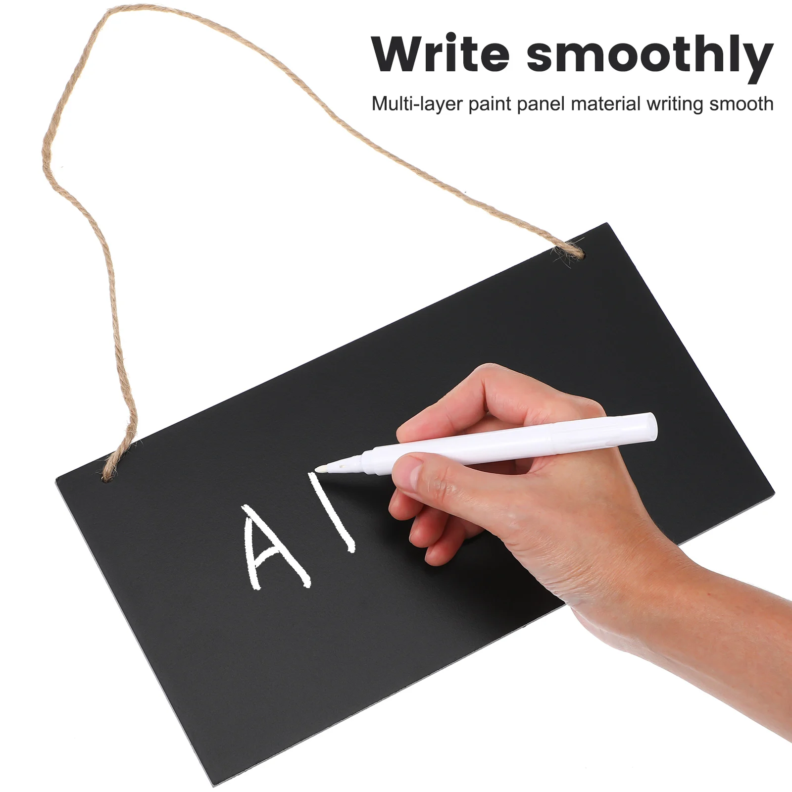 Erasable Mini Hanging Sign Rectangle Chalkboard Display Hanging Board Wedding Decor Blackboards Display For Message Marker