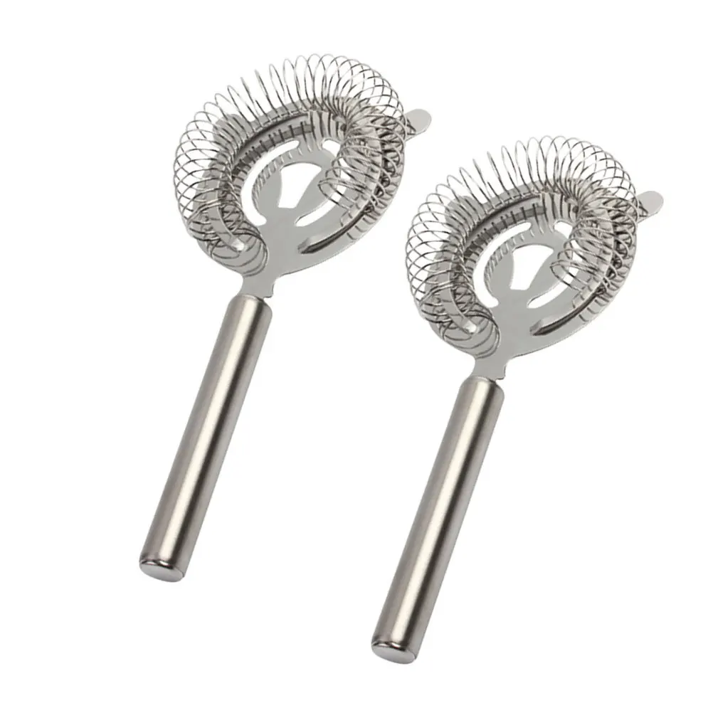

2Pcs Stainless Steel Cocktail Strainer Filter Ice Straining Tool for Bartenders Mixologists Bar Supply Party Barware