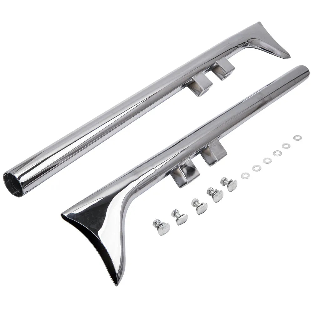 36" Fischschwanz-Auspuff-Slip-On-Schalldämpfer Chrom 95-16 für Harley Touring Roadking 2 Stück/Set