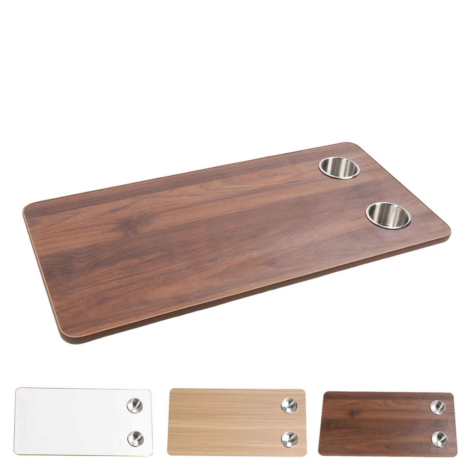 

RV Table Top Replacement with 2 Cup Holders 31.49x15.74in Solid Wood Boat Table Top Panel for Trailer Motorhome Yacht Deck