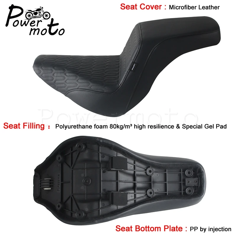 Two Up Motorcycle Driver Passenger Seat For Harley Softail Low Rider ST FXLRST FXLRS 22-24 Low Rider FXLR Sport Glide FLSB 18-21