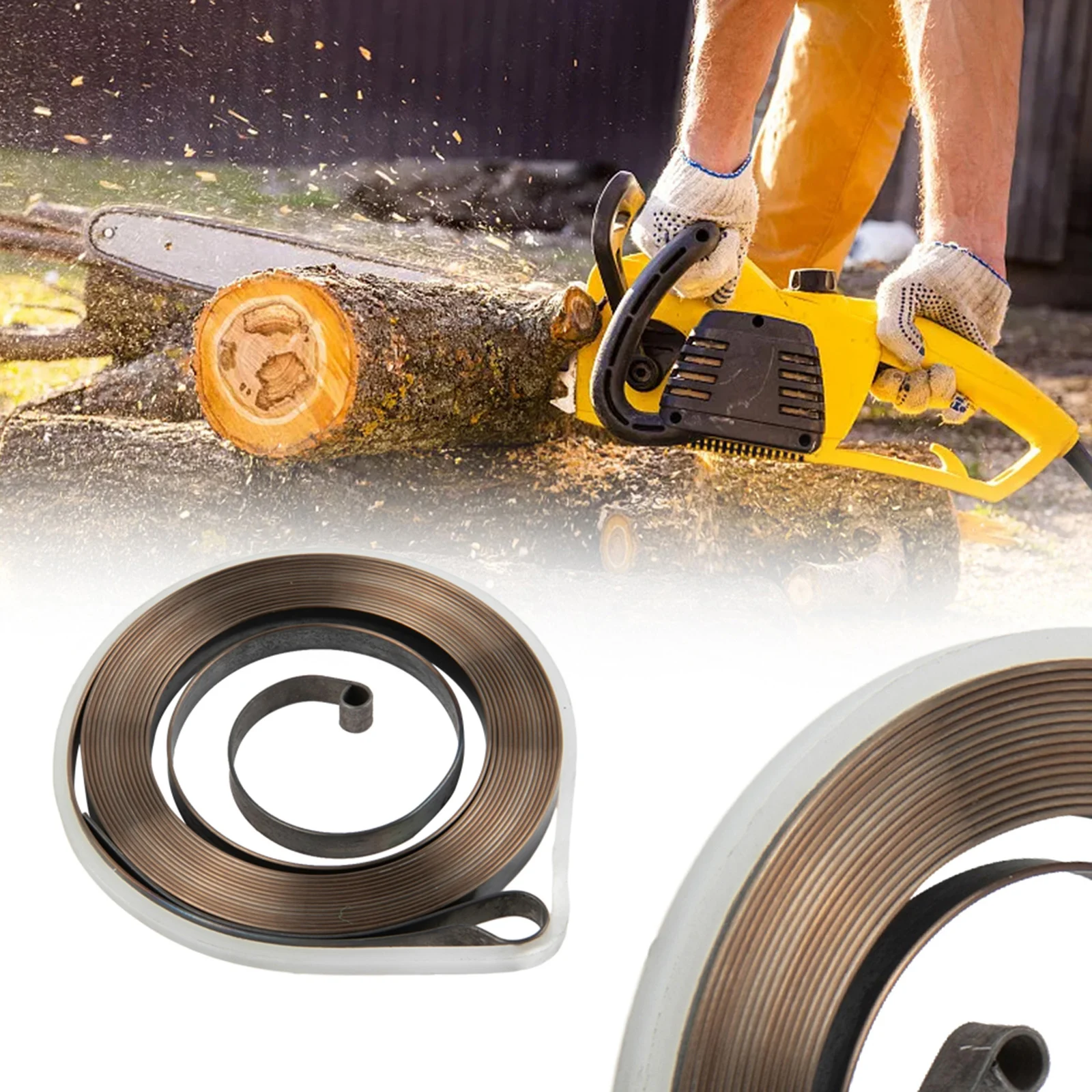 Restore the Pull Starter Functionality with this Recoil Starter Spring Replacement, Fits 45cc 52cc 4500 5200 Chainsaws