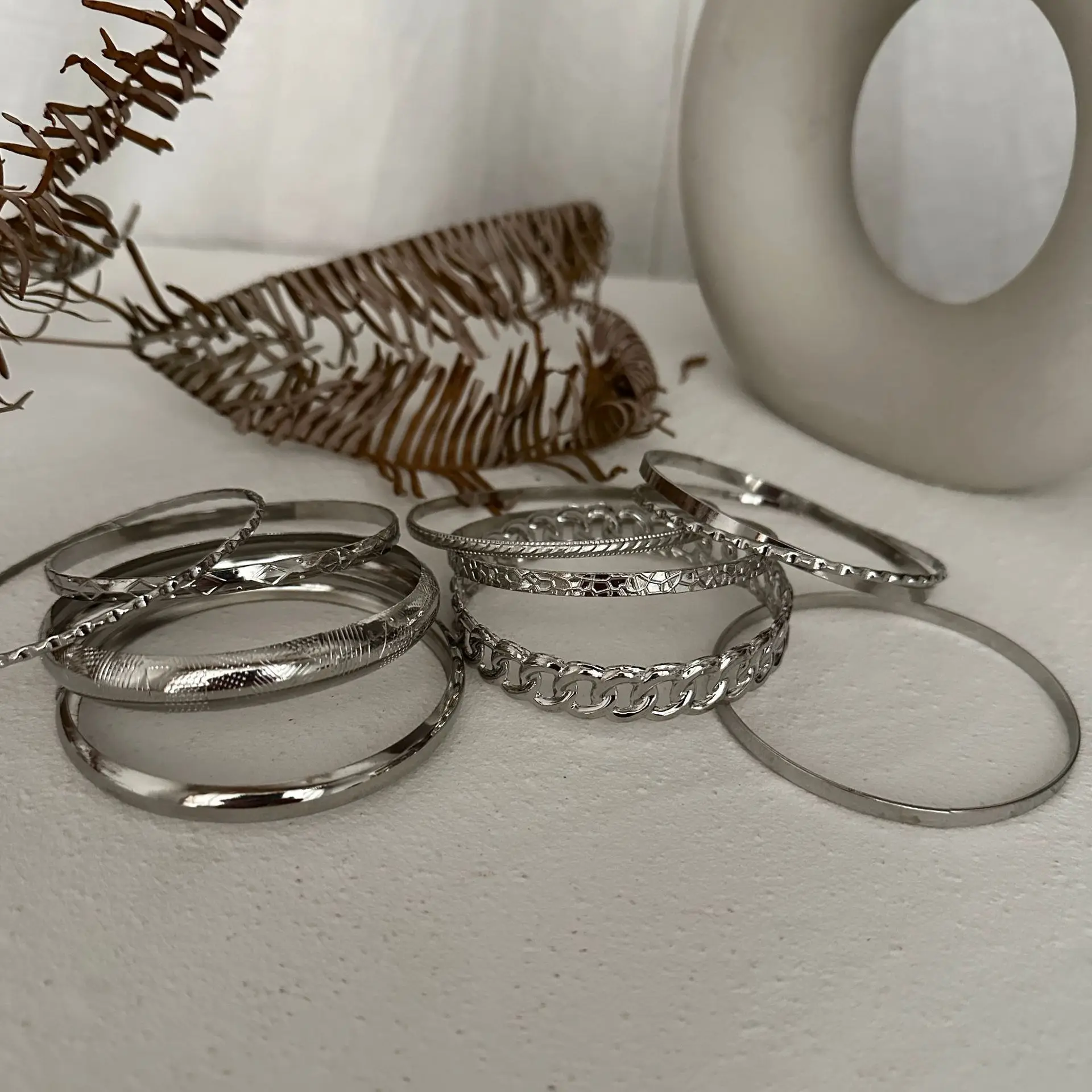 10-Piece Punk Multilayer Bracelet Set 6