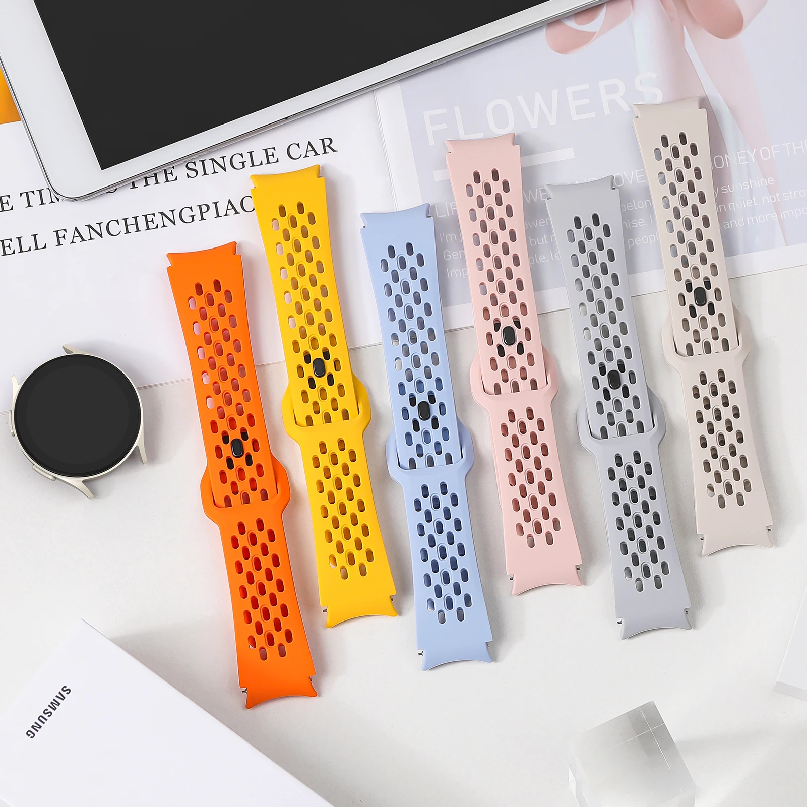 Sport Silicone Strap for Samsung Galaxy Watch 7 FE 44mm 40mm correa Bracelet Galaxy Watch 4 6 Classic 5 pro band 43mm 47mm 45mm