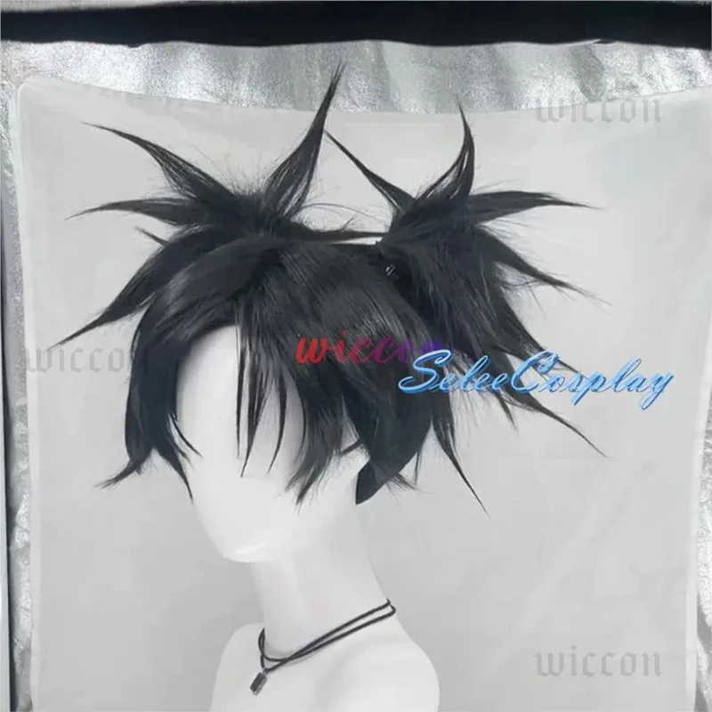 AAA 2025 Choso, парик для косплея, аниме дзюдзюцу 2 каайсен, сезон 2, черный двойной хвост, наклейка для волос, Итадори Юджи, Хэллоуин, вечеринка для женщин