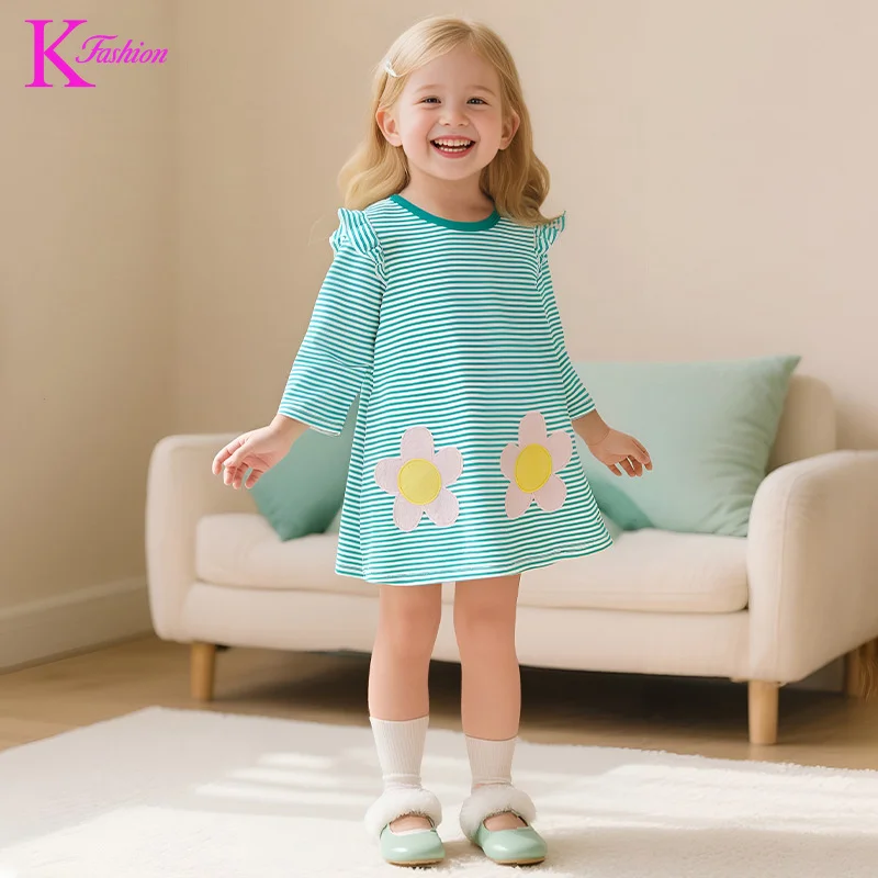 Kids Girls Dress Fa… - image