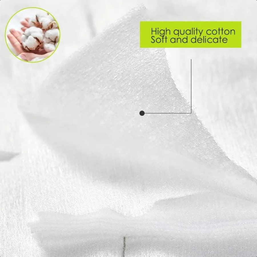 1000 قطعة ماكياج رقيقة الوجه وسادات قطنية مربع مزيل ماكياج وسادات قطنية الوجه العين الشفاه مزيل طلاء الأظافر غير المنسوجة Co