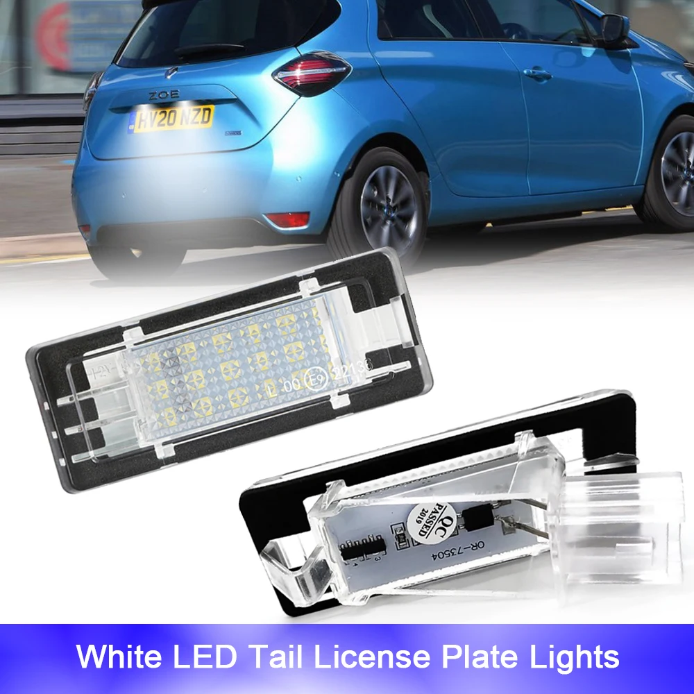 LED License Number Plate Light Tail Reverse Parking Lamp For Dacia Lodgy Logan Duster Renault Zoe Modus Laguna Latitude Fluence