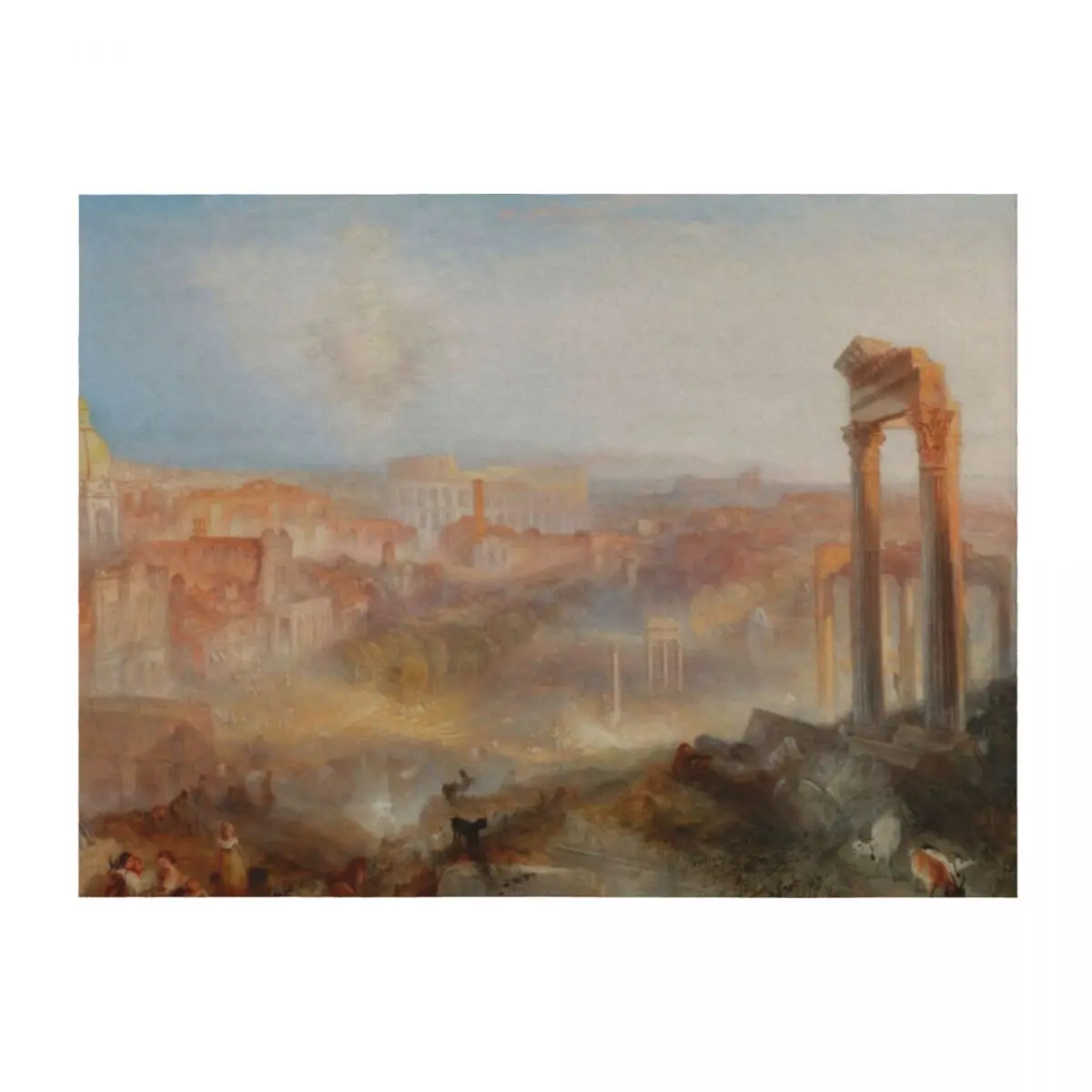 

Joseph Mallord William Turner Modern Rome – Campo Vaccino Throw Blanket Soft Big Baby Flannel Luxury Brand Blankets