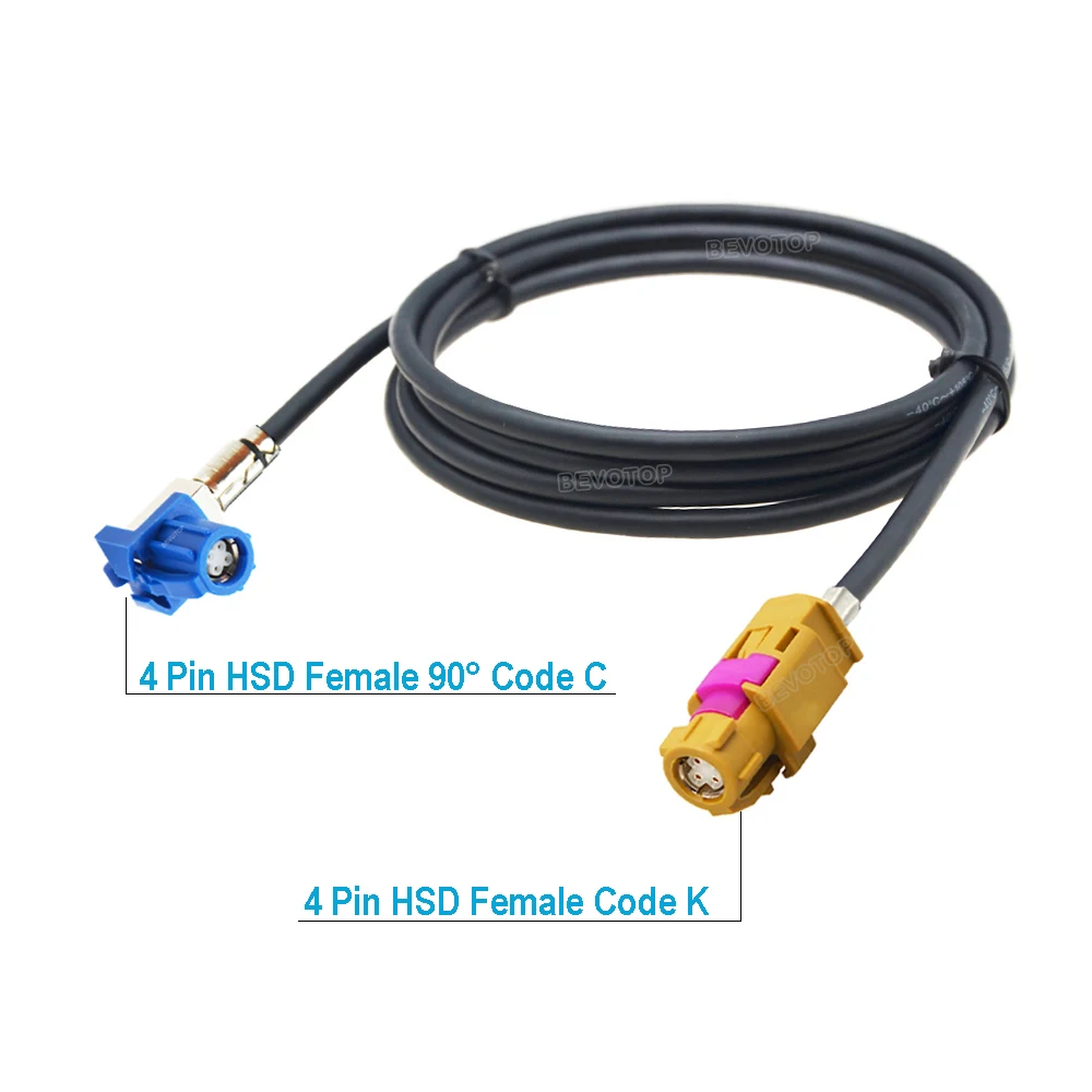 1 STKS Auto LVDS Video Lijn Kabel voor Mercedes-Benz Audi Navigatie GPS Audio Draad 4 Pin HSD Fakra Type Kabel 10 cm-10 m