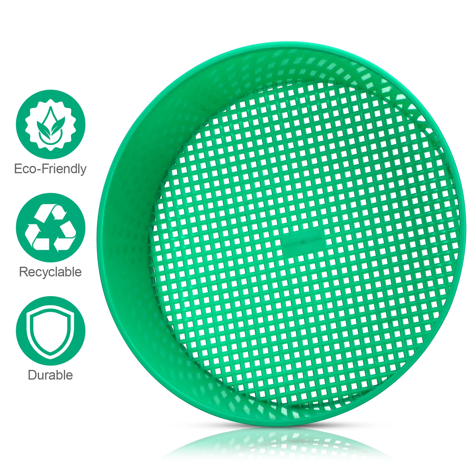 2pcs Plastic Garden Sieve Gardening Tool For Soil Compost Stone Lightweight Durable Easy Handling Sand Gravel Filter Balcony