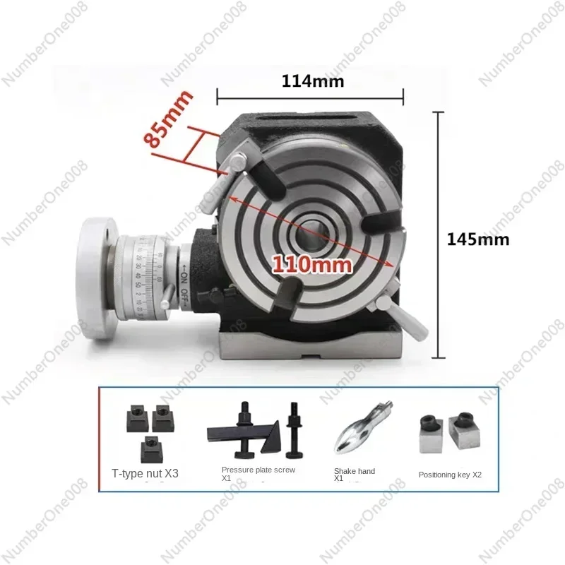 4-inch Diameter 110mm Vertical and Horizontal Milling Machine Horizontal Vertical Turntable High Precision Indexing Plate