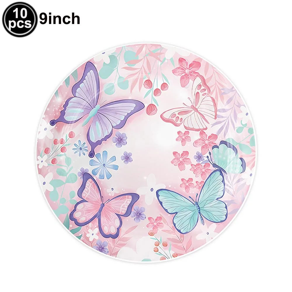 Rosa Zahlenballon Schmetterlingsballon Set Schmetterlingsballons Folie 32 Zoll 1.-9. Zahlen Geburtstagsdekoration für Mädchen Babyparty