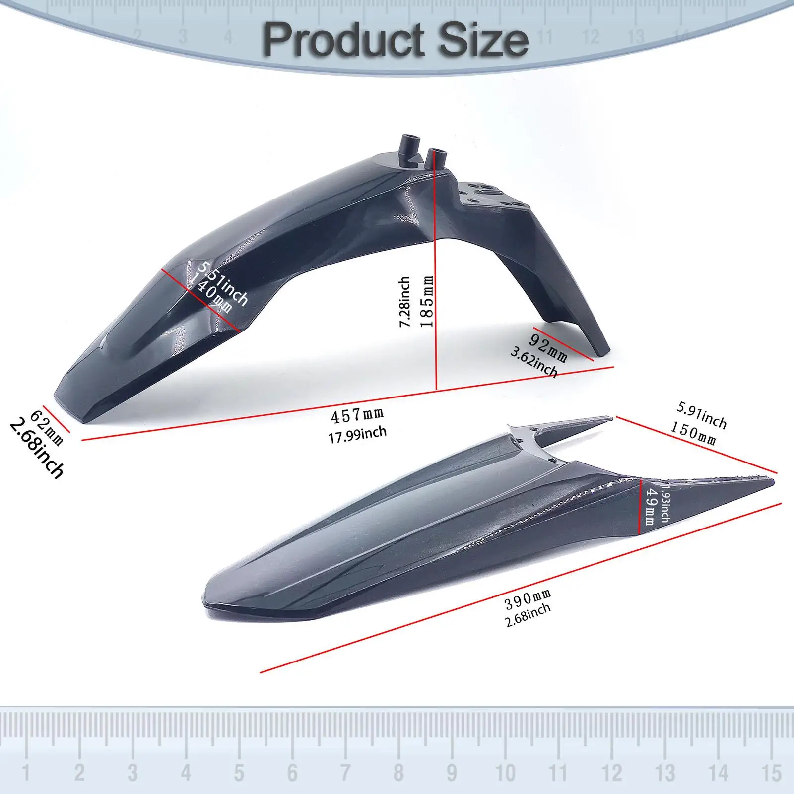 Motorcycle Splash Guards Upgrade Lightweight Mud Flap Fender Set for Tuttio Series Off Road Electric Motorbike Accessories