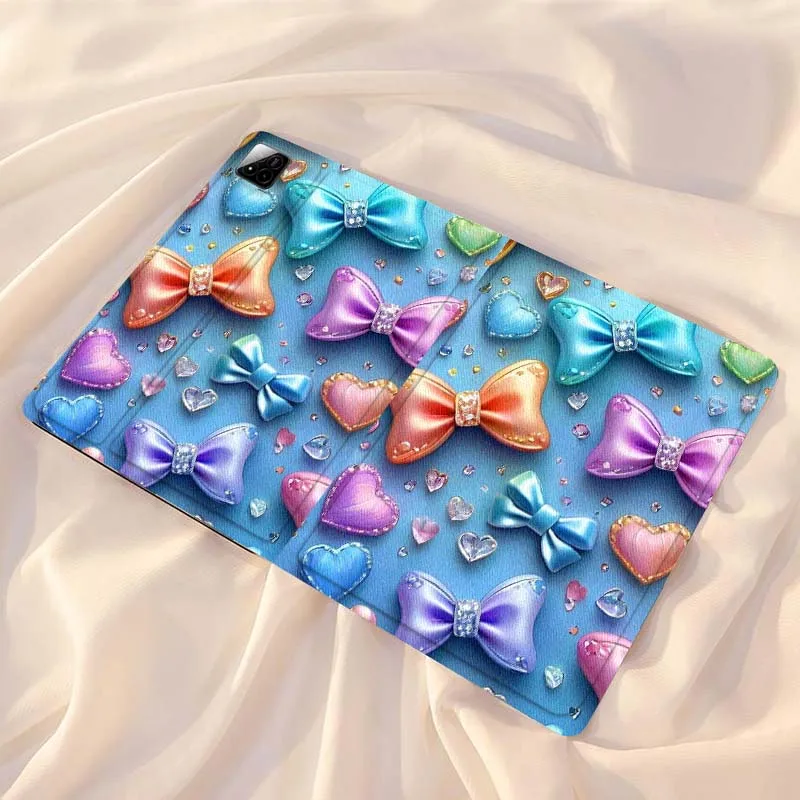 

Pink Cartoon Bow Heart For Xiaomi Redmi Mi Pad 4 5 6 7 8 K SE Mini Pro Plus Max 10.1 11.2 inch Tablet Case