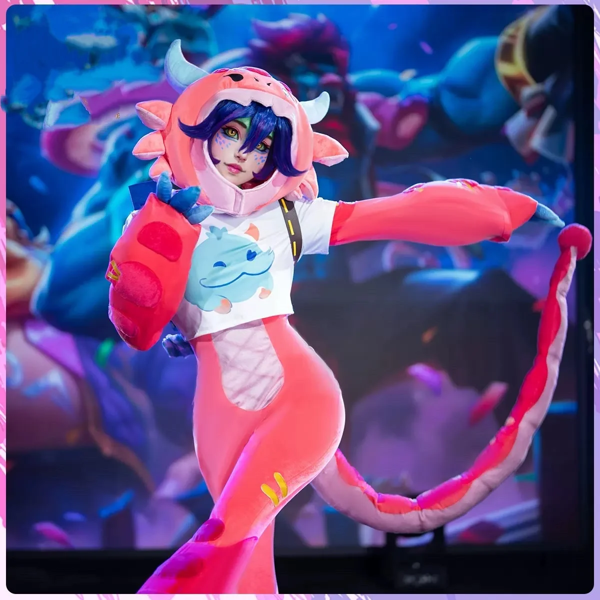 COWOWO LOL Neeko أزياء النساء التأثيرية كوس لعبة أنيمي زي حفلة الهالوين لعب دور الملابس الملابس #1