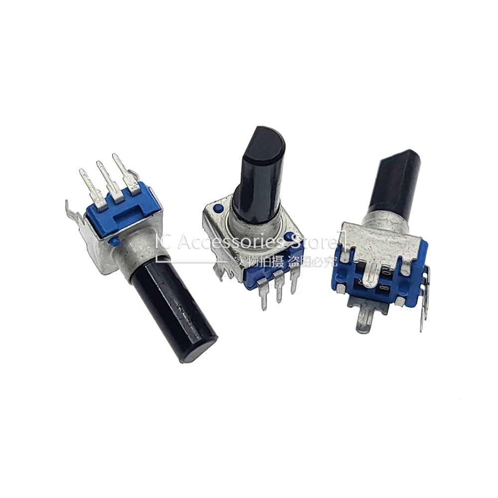 5PCS 09 Type RV09 Vertical Single 3Pin B10K B103 B20K B203 B50K B503 Potentiometer D Shaft Length 18MM