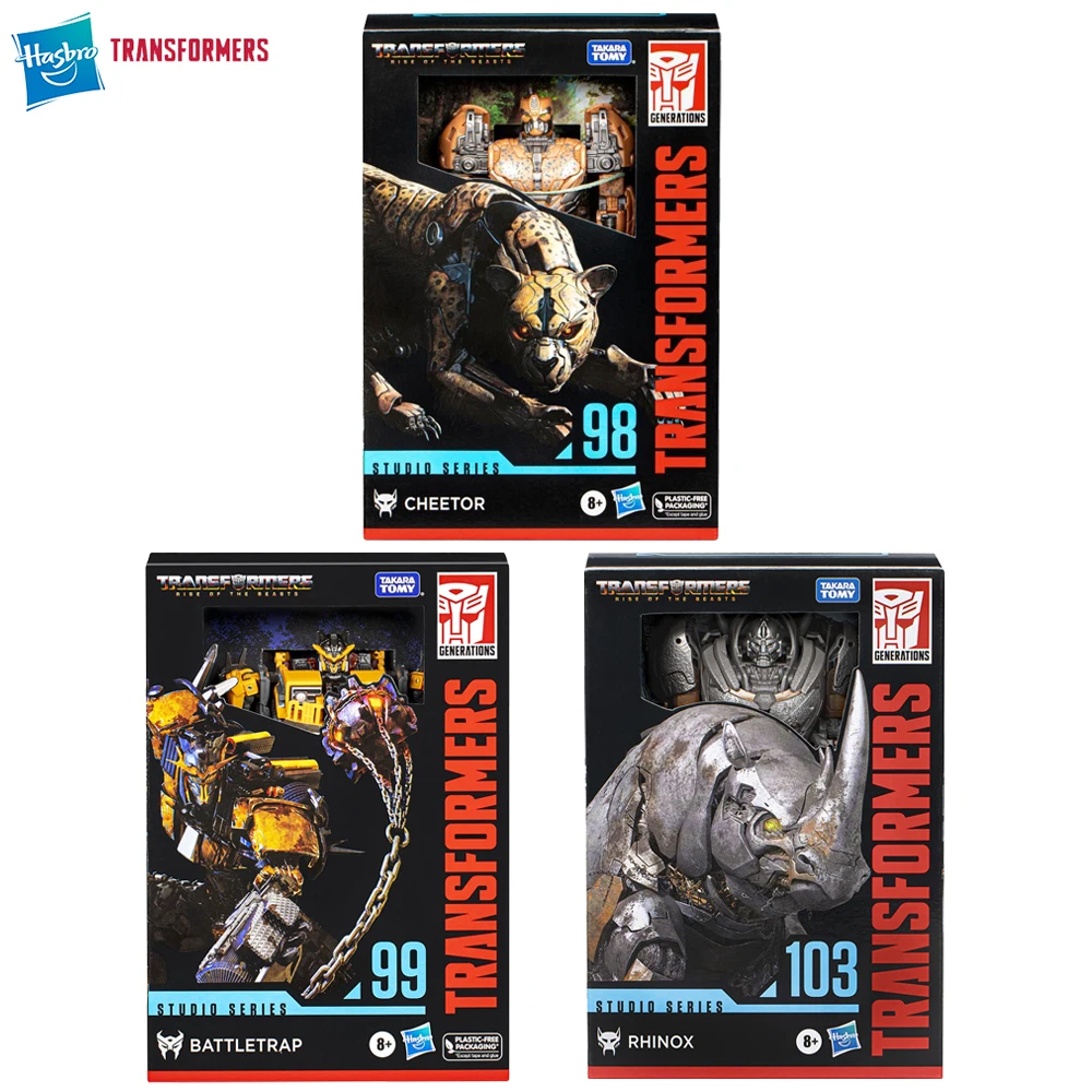 

[In-Stock] Hasbro Transformers Studio Series Cheetor, Battletrap, and Rhinox Collectible Voyager Class Action Figure Model Toys