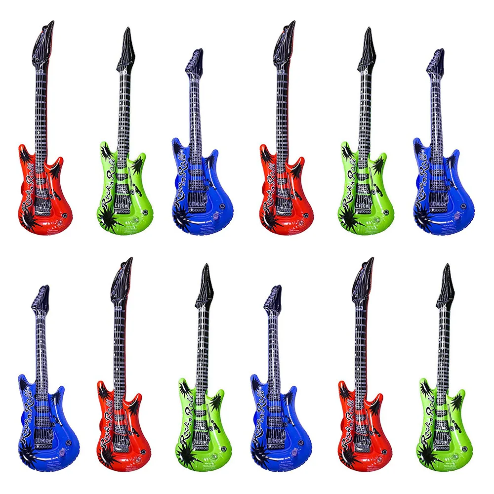 Instruments De Musique Gonflables Pour Guitare Saxophone Microphone Pour Fournitures De Fete Ballons Couleur Aleatoire 4 Sax Amz