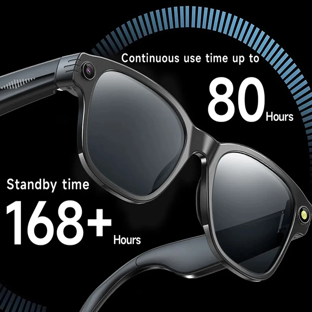 

AI Smart Glasses Bluetooth Call Voice Assistant Translate Take Picture Touch Control Recording Video Waterproof Smart Sunglasses